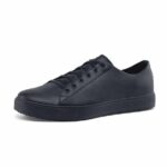 Shoes for Crews Mens Leather Slip On Black