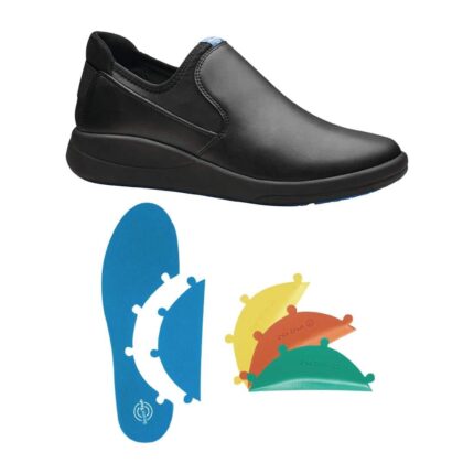 WearerTech Vitalise Slip on Shoe Black/Black with Modular Insole