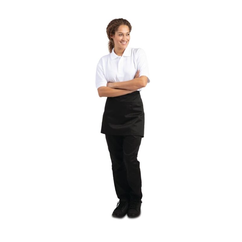 Whites Short Bistro Apron Black