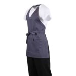 Whites V Neck Service Apron Charcoal