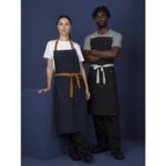 Southside X-Cross Back Bib Apron Denim Black