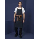 Southside Bistro Apron Denim-Blue With Tan Ties