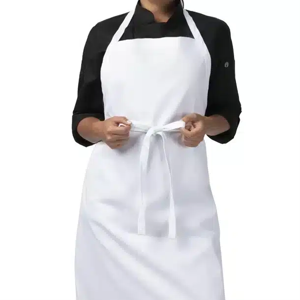 Chef Works Recycled Bib Apron White