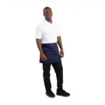 Whites Short Bistro Apron Navy Blue