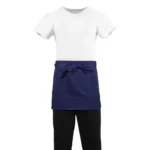 Whites Short Bistro Apron Navy Blue