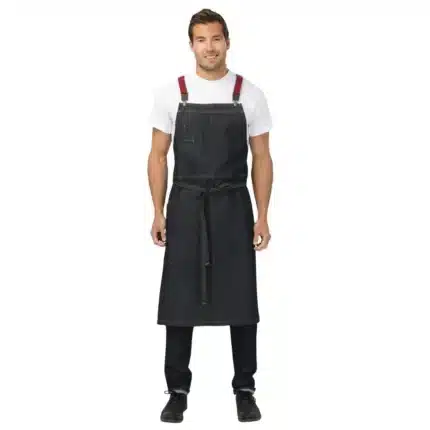 Chef Works Urban Berkeley Denim Brace Bib Apron Dark Indigo