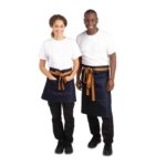 Southside Waist Apron Denim Blue Tan Ties