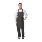 Nisbets Essentials Bib Aprons Polycotton Black (Pack of 2)