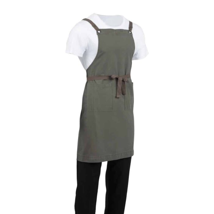 Southside Cotton Canvas Bib Apron Khaki