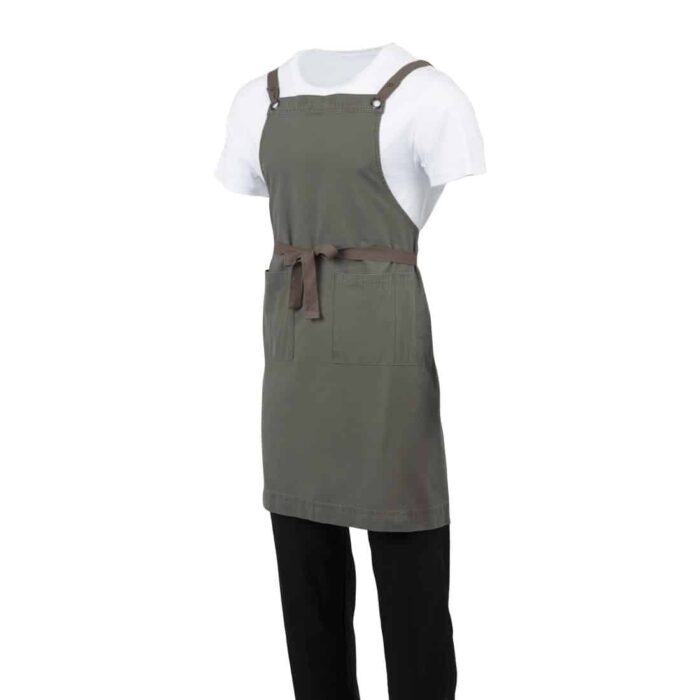 Southside Cotton Canvas Bib Apron Khaki