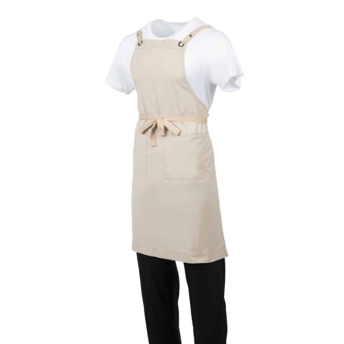 Southside Cotton Canvas Bib Apron Stone