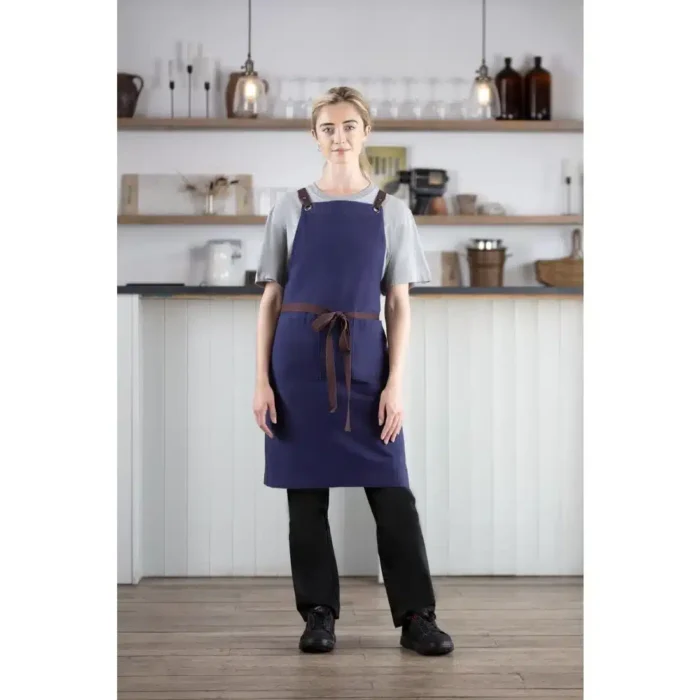 Southside Cotton Canvas Bib Apron Navy