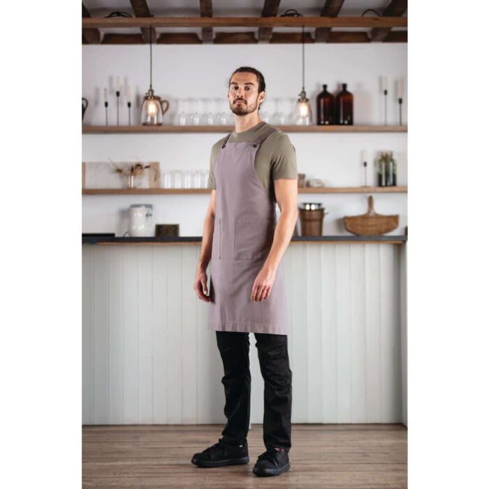 Southside Cotton Canvas Bib Apron Washed Grey