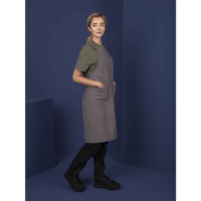 Southside Cotton Canvas Bib Apron Washed Grey