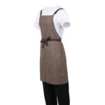 Southside Linen Blend Bib Apron Chocolate