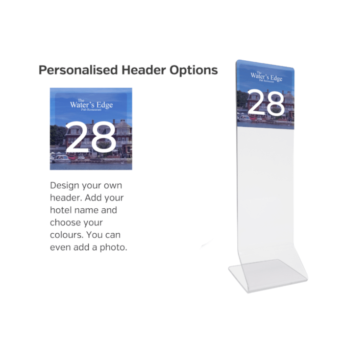 Clear Acrylic Tall Table Number - Smart Hospitality Supplies