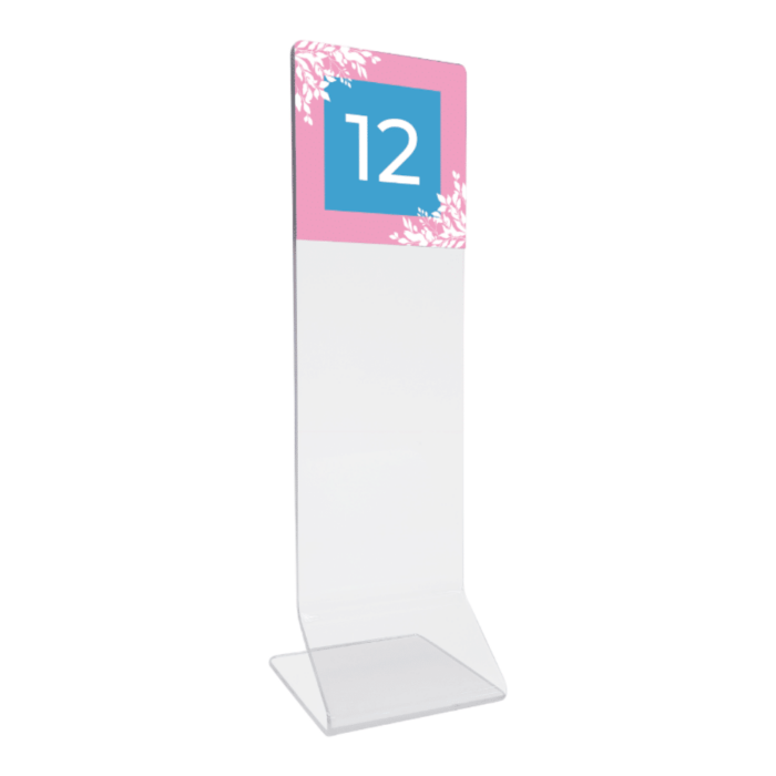 Clear Acrylic Tall Table Number - Smart Hospitality Supplies