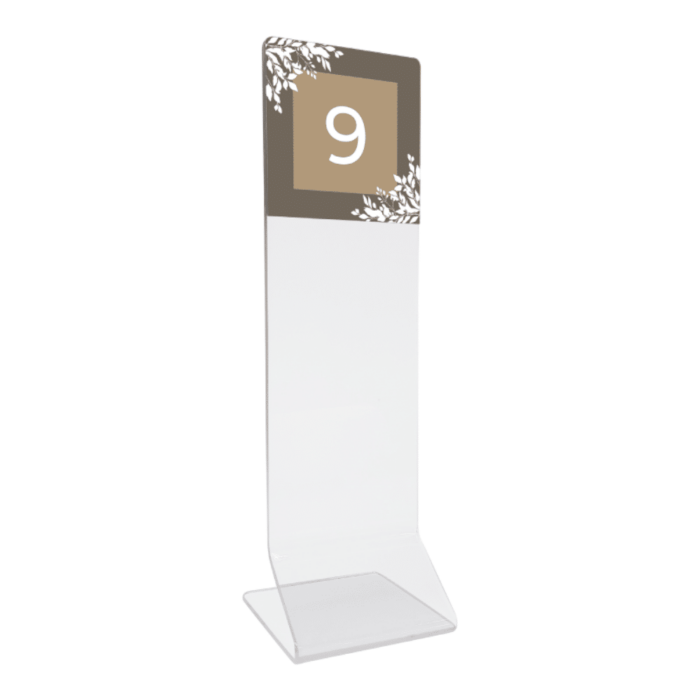 Clear Acrylic Tall Table Number - Smart Hospitality Supplies