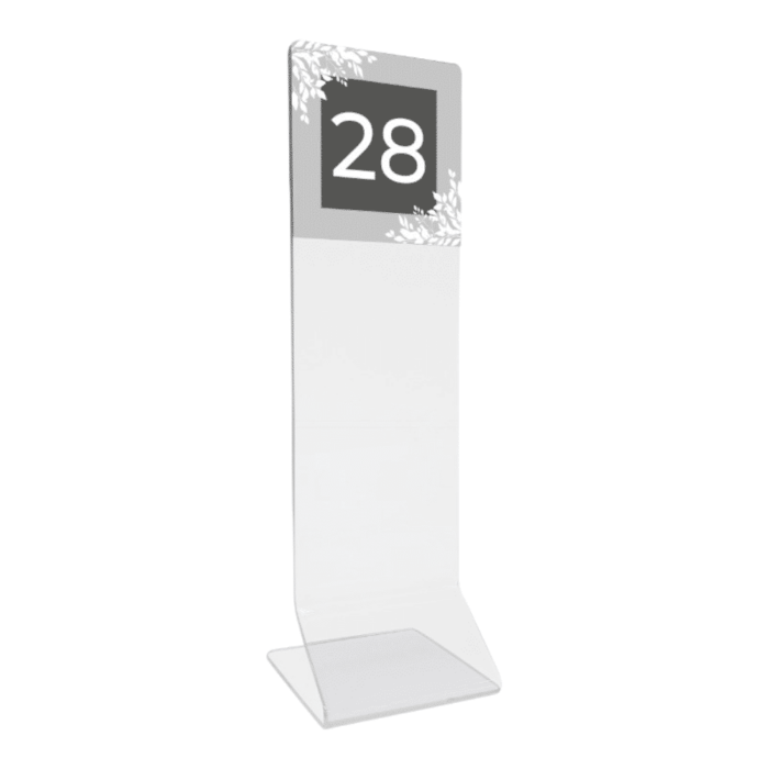 Clear Acrylic Tall Table Number - Smart Hospitality Supplies