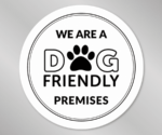 We are a Dog Friendly Window Sticker - Smart Hospitality Supplies