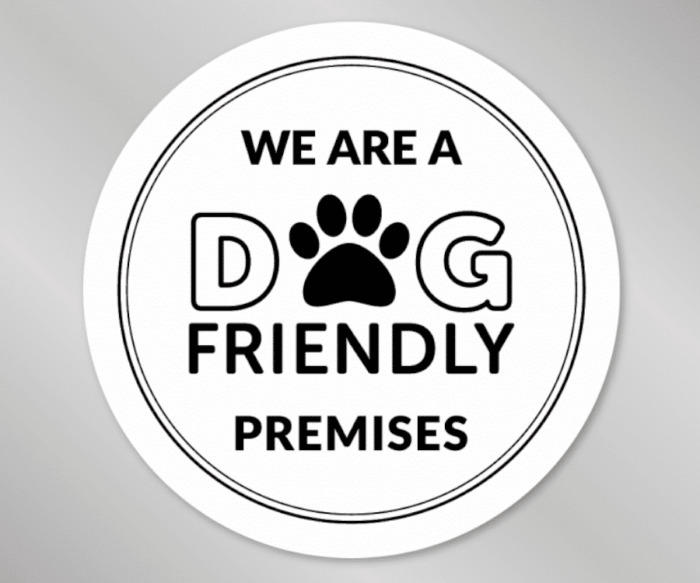 We are a Dog Friendly Window Sticker - Smart Hospitality Supplies