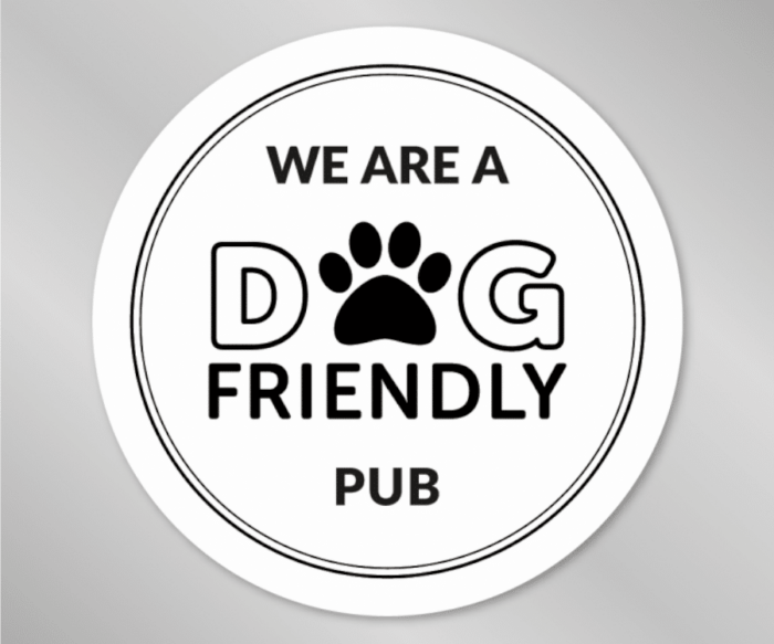 We are a Dog Friendly Window Sticker - Smart Hospitality Supplies