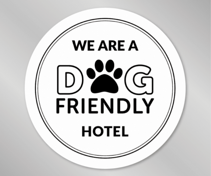 We are a Dog Friendly Window Sticker - Smart Hospitality Supplies