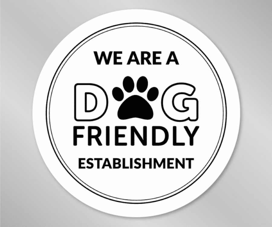 We are a Dog Friendly Window Sticker - Smart Hospitality Supplies