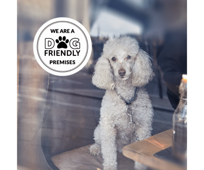 We are a Dog Friendly Window Sticker - Smart Hospitality Supplies