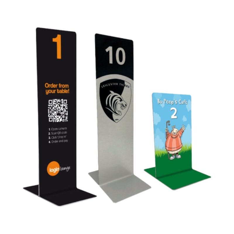 Branded Aluminium Table Number