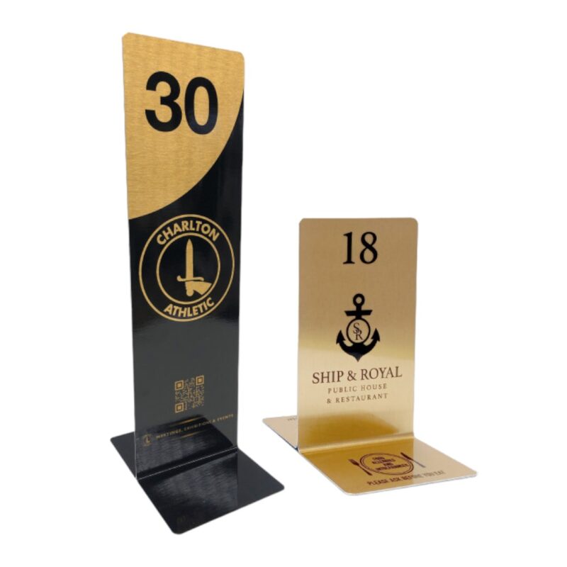 Branded Aluminium Table Number