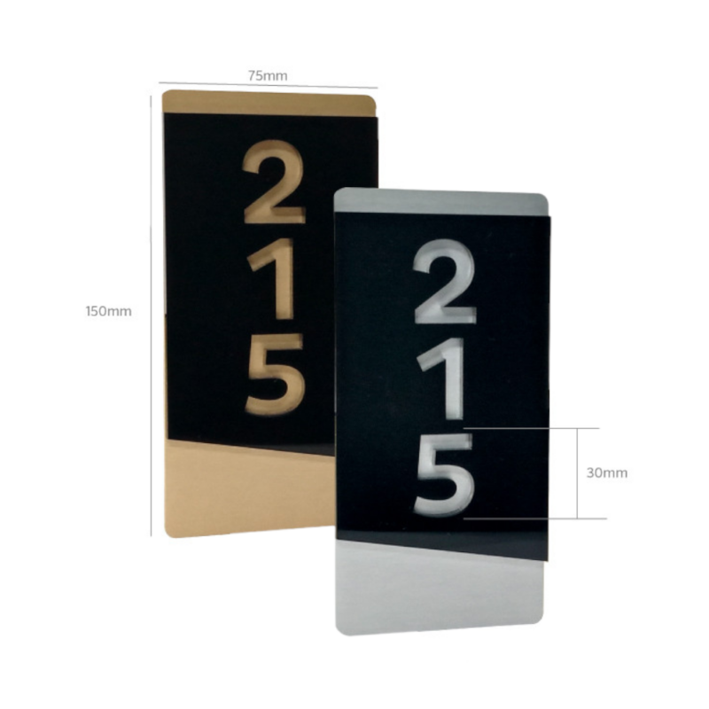 Acrylic & Metal Door Numbers - Portrait