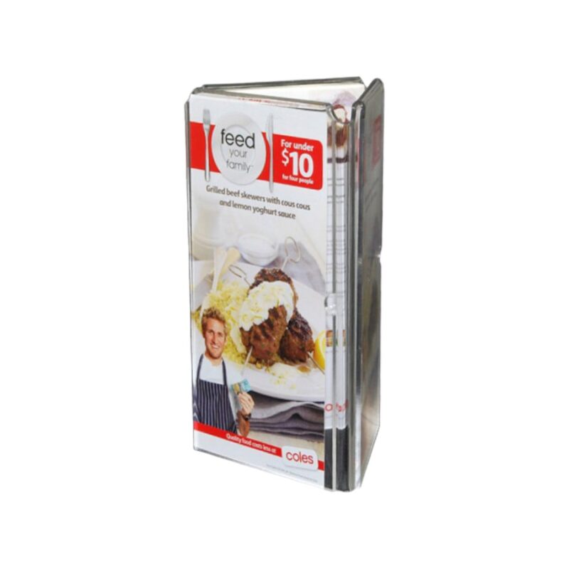 3 Sided 1/3rd A4 Portrait Menu Holder