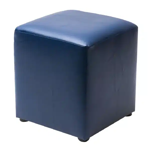 Cube Faux Leather Bar Stool Midnight