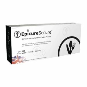 EpicureSecure Sealable Thermal Sanitised Cutlery Pouches Large