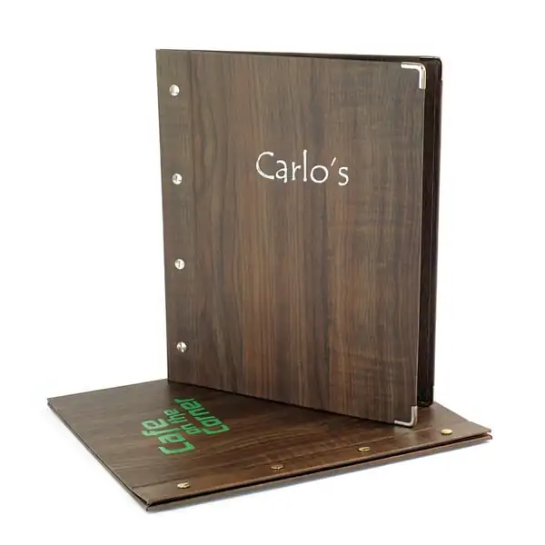 Wood-effect Menu Covers