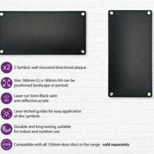 2 Symbol wall mounted directional plaque