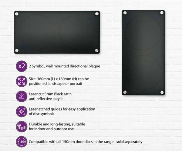 2 Symbol wall mounted directional plaque - Image 2
