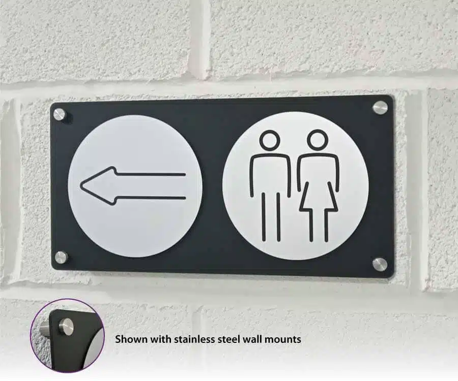 2 Symbol wall mounted directional plaque - Image 2