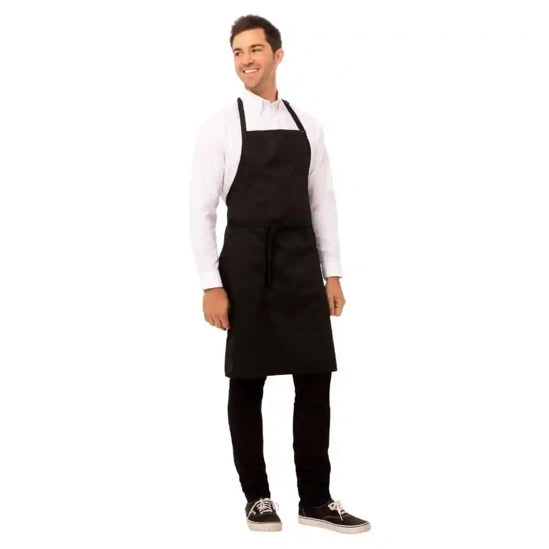 Chef Works Bib Apron Black - Image 1