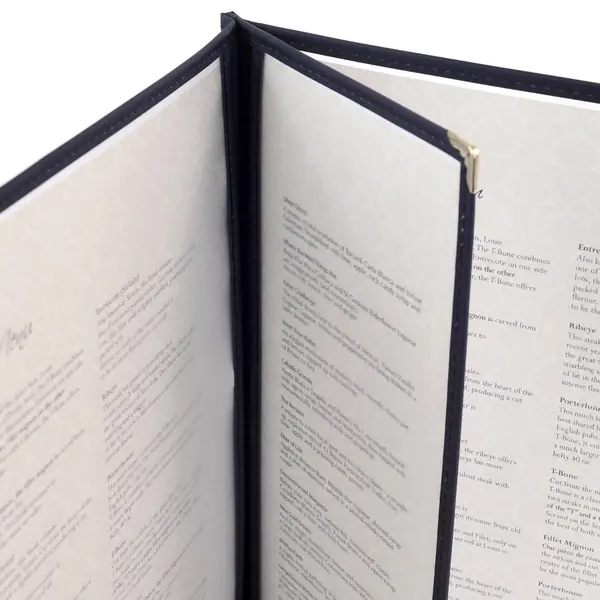 Framed Plastic Menus