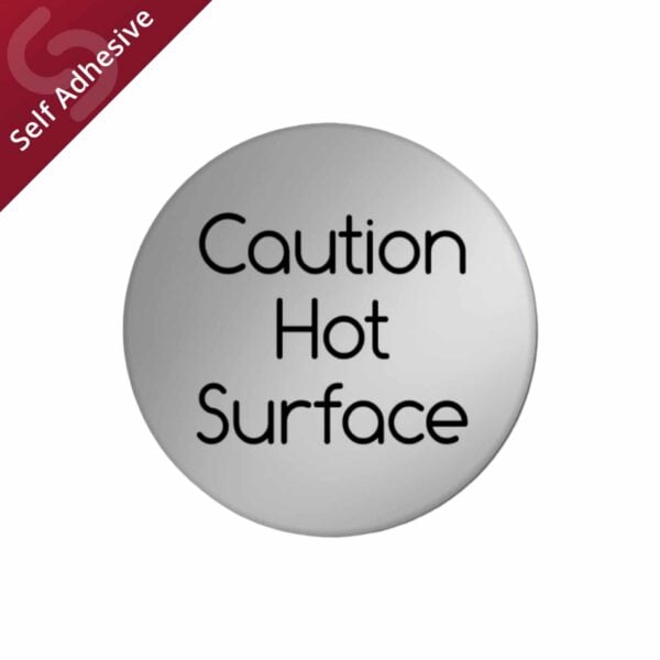 Caution Hot Surface Disc Sign