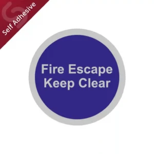 Fire Escape Keep Clear Door Sign Disc