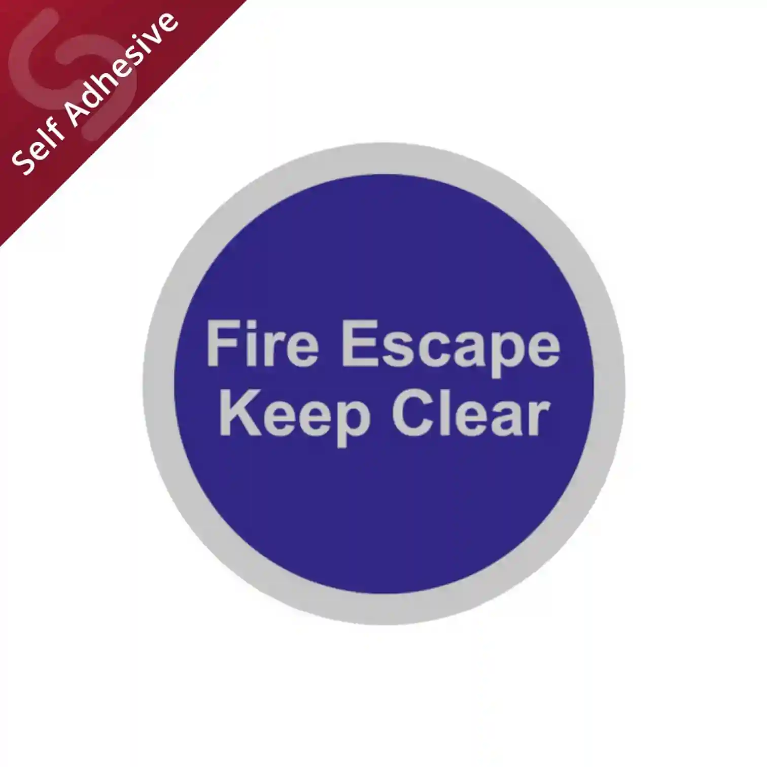 Fire Escape Keep Clear Door Sign Disc