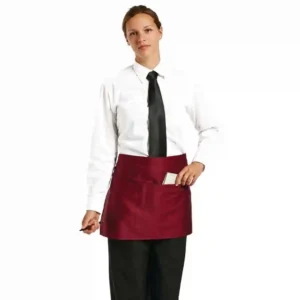 Uniform Works Short Bistro Apron Burgundy