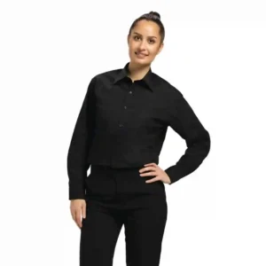 Uniform Works Unisex Long Sleeve Dress Shirt Black M