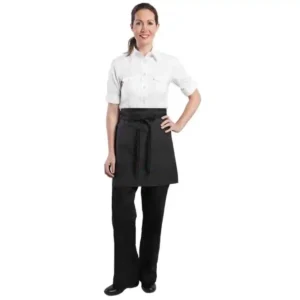 Chef Works Wide Half Waist Apron Pinstripe