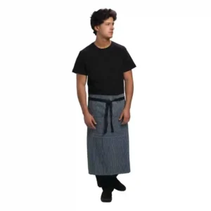 Chef Works Urban Portland Fine Stripe Bistro Apron Indigo