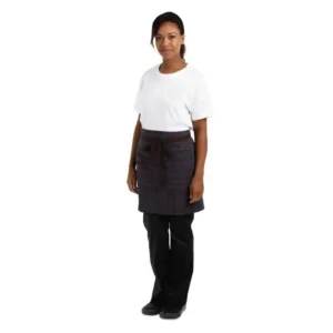 Chef Works Urban Brooklyn Half Bistro Apron Chocolate and Blue