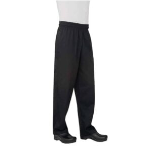 Chef Works Unisex Basic Baggy Chefs Trousers Black